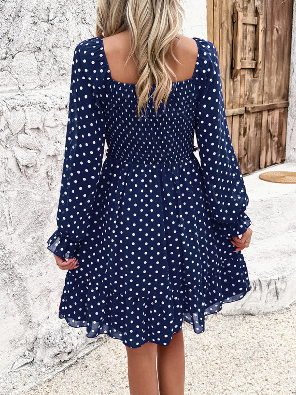 temperament casual polka dot dress