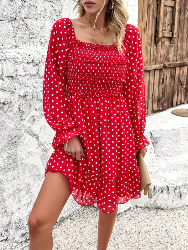 temperament casual polka dot dress