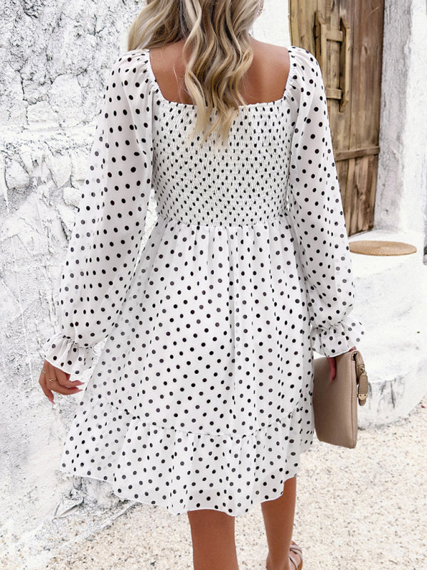 temperament casual polka dot dress