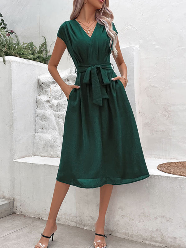 style strappy v-neck black dress