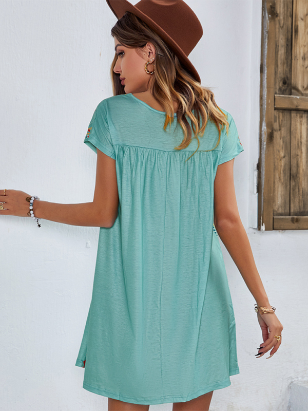 casual holiday loose short dress