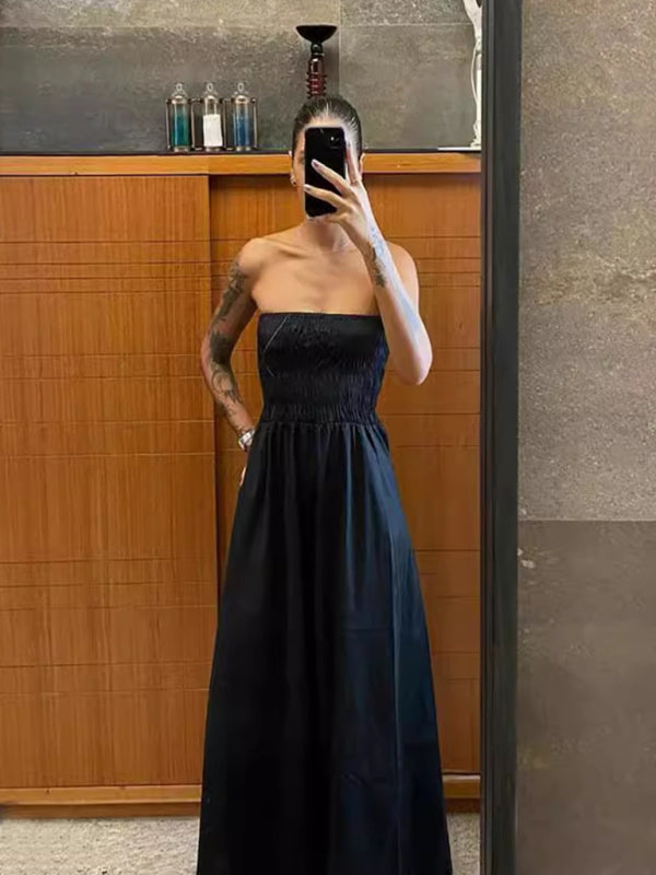 tube top and sleeveless elegant ladies dress with elegant craftsmanship