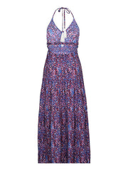 printed holiday style suspender dress