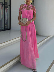 casual drawstring holiday loose dress