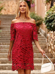 casual tube top one shoulder hollow dress