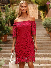 casual tube top one shoulder hollow dress
