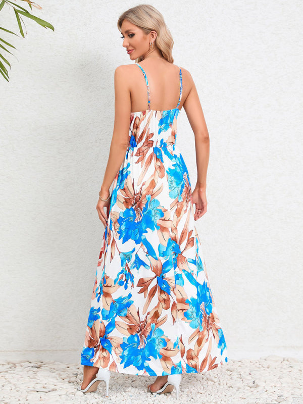 sexy suspender backless slim holiday dress
