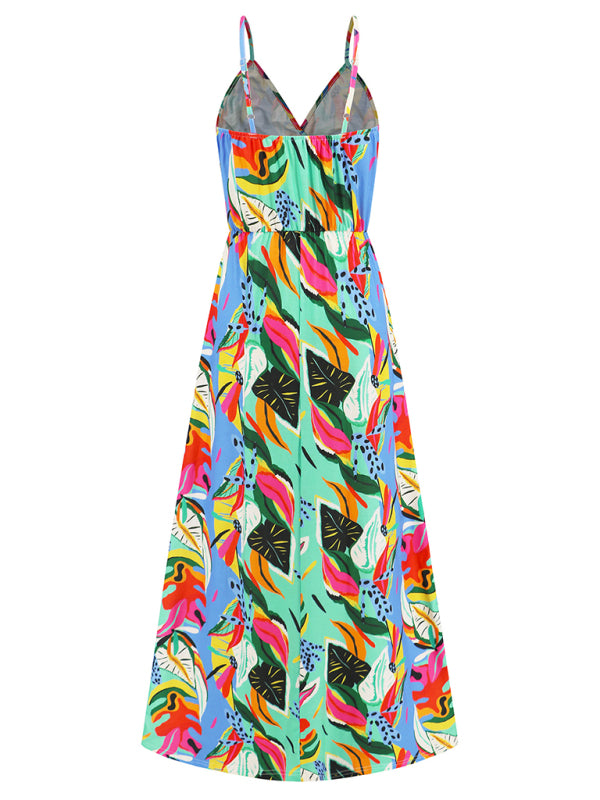 sexy suspender backless slim holiday dress