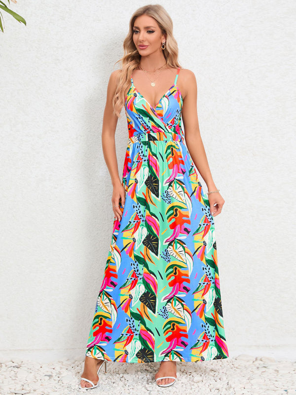 sexy suspender backless slim holiday dress