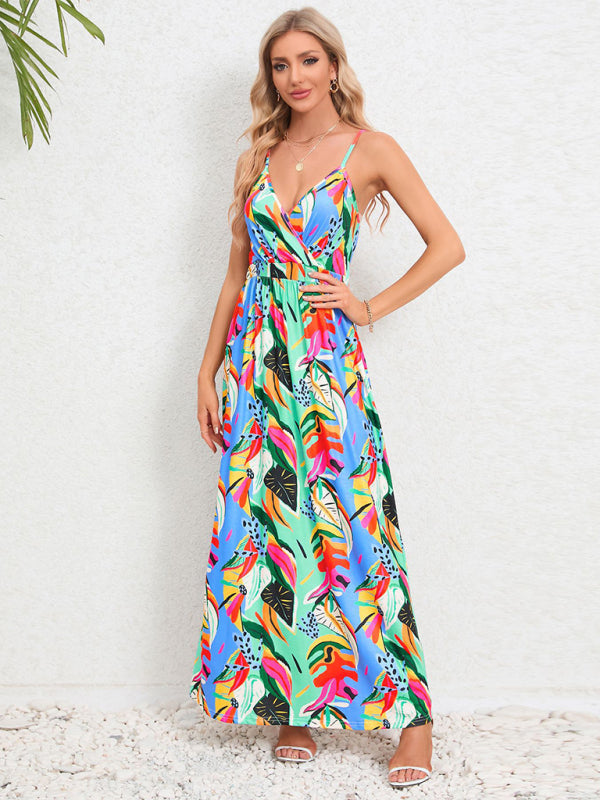 sexy suspender backless slim holiday dress