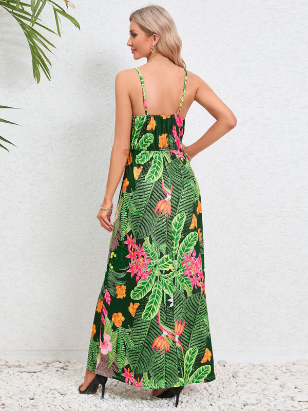 sexy suspender backless slim holiday dress