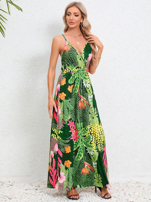 sexy suspender backless slim holiday dress