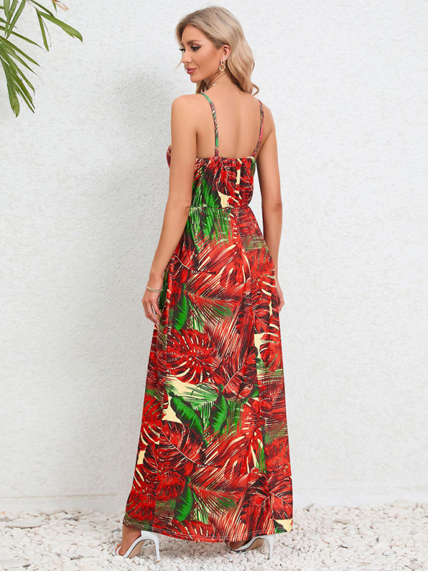 sexy suspender backless slim holiday dress