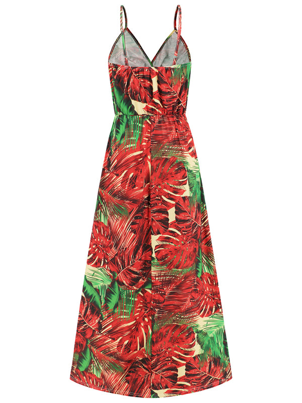 sexy suspender backless slim holiday dress