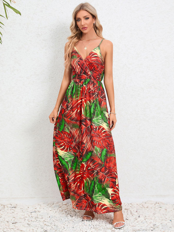 sexy suspender backless slim holiday dress