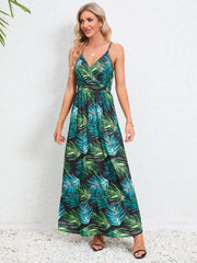 sexy suspender backless slim holiday dress