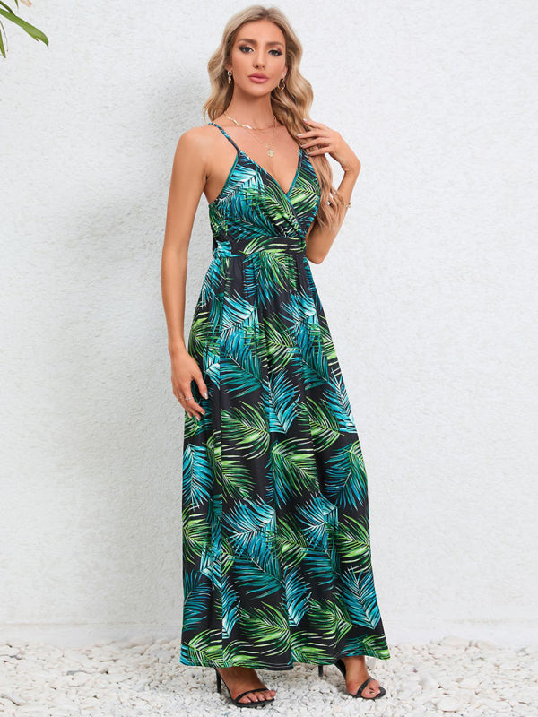 sexy suspender backless slim holiday dress