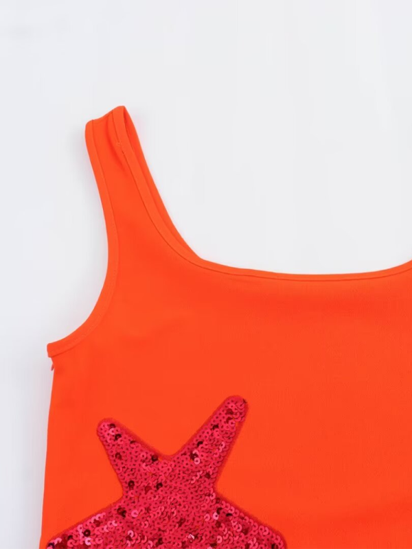 Casual Sequin Embroidered Short Tank Top Dress