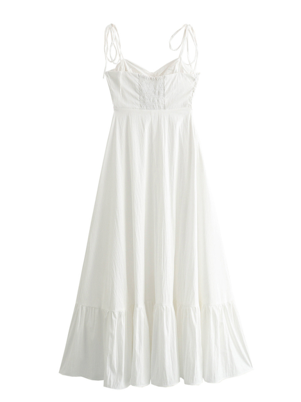 versatile layered poplin sleeveless suspender dress