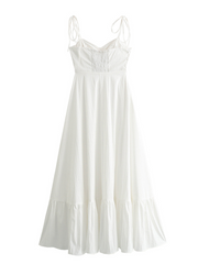 versatile layered poplin sleeveless suspender dress