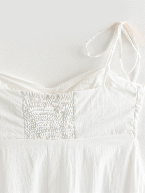 versatile layered poplin sleeveless suspender dress