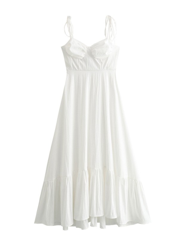 versatile layered poplin sleeveless suspender dress