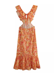 Ladies Layered Sleeveless Ruffle Dress