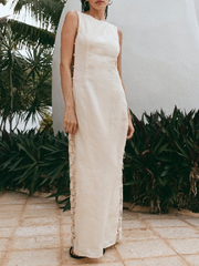 style printed sleeveless sexy decorative hoop dress