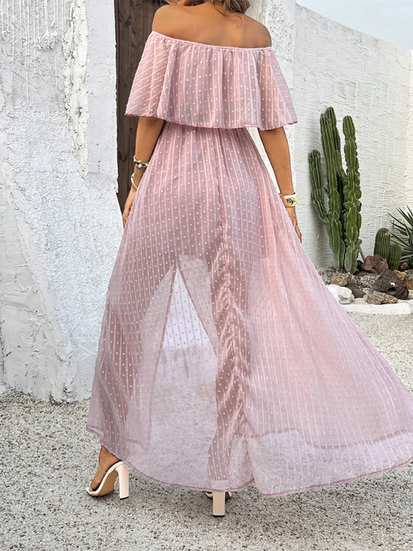 Ladies elegant one shoulder dress
