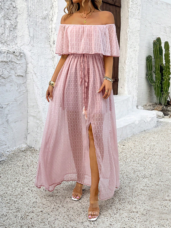 Ladies elegant one shoulder dress