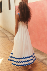 style small floral wave sling a-line dress