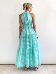 Solid Color Halter Neck Dress