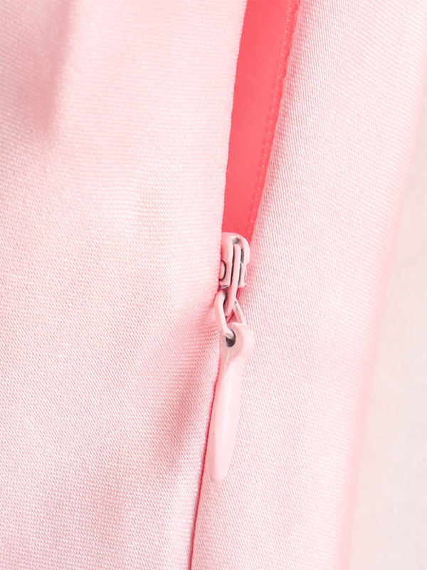 hollow design satin texture suspender dress