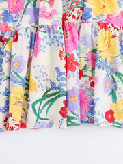 style floral print suspender dress