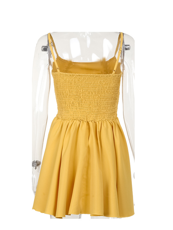 temperament lace characteristic suspender puffy dress