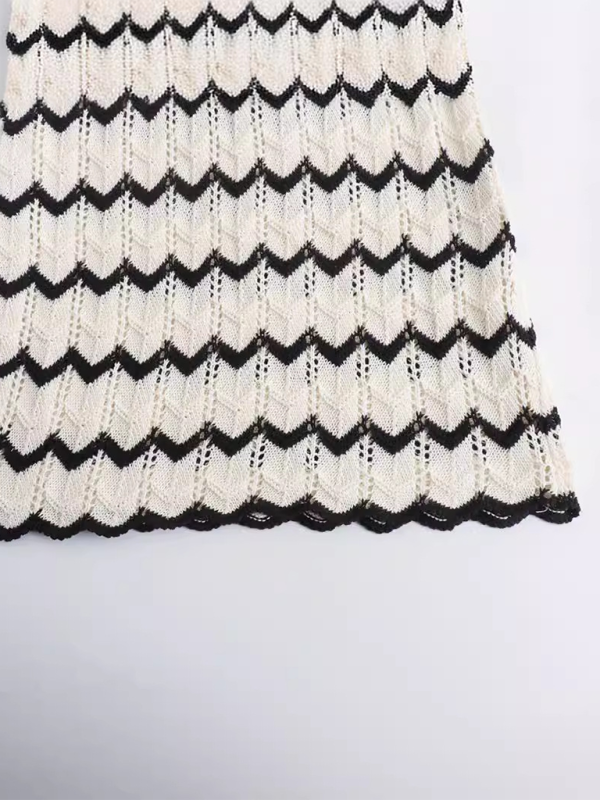 striped knitted dress