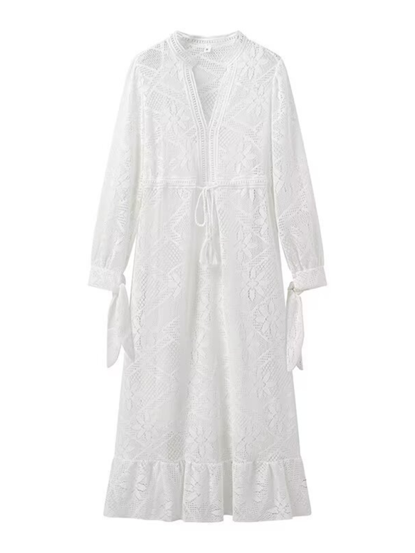 hollow lace 2-piece dress