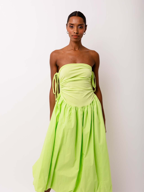 halterneck backless sleeveless gathered patchwork dress pocket dress