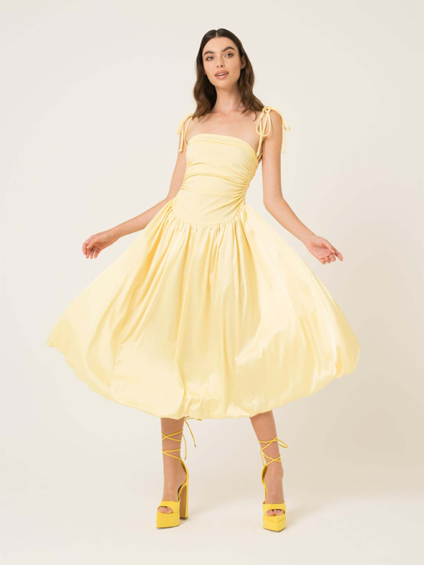 halterneck backless sleeveless gathered patchwork dress pocket dress
