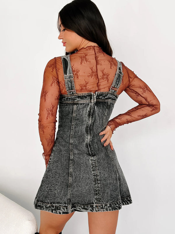 Arrival Street All-match Denim Camisole Dress