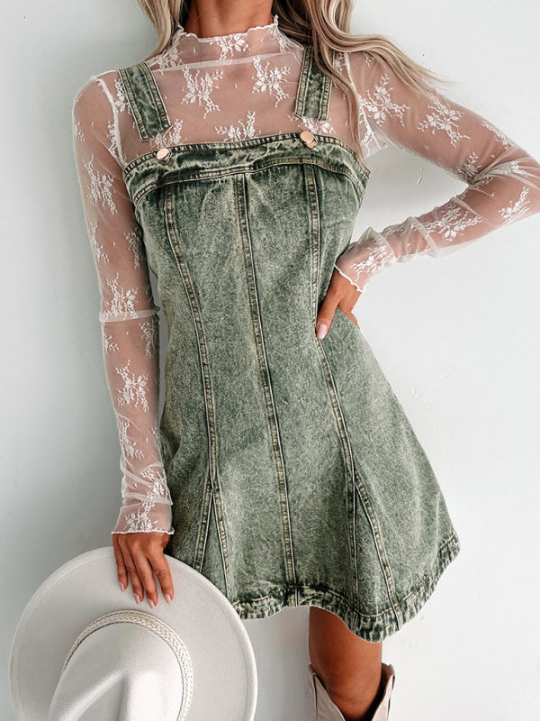 Arrival Street All-match Denim Camisole Dress