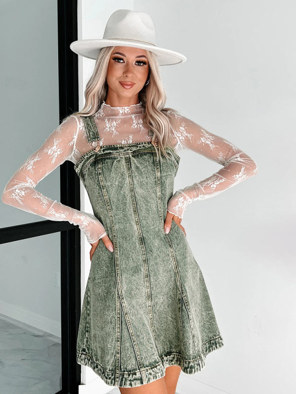Arrival Street All-match Denim Camisole Dress