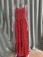 Leopard Print V-Neck Dress