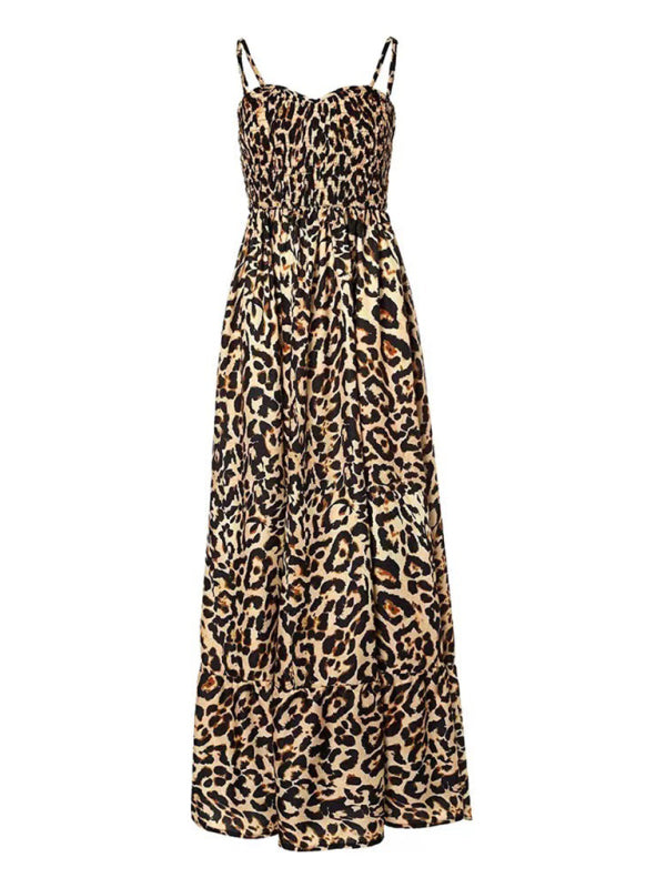 Leopard Print V-Neck Dress