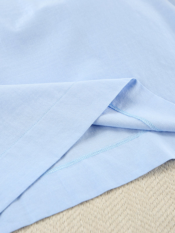 solid color sleeveless dress home clothes