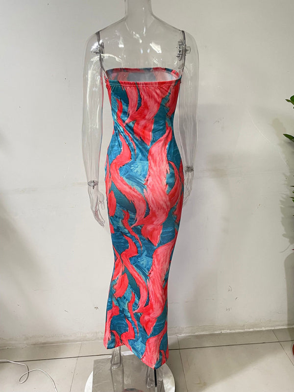 arrival ladies colorful tie-dye off-shoulder wrap dress