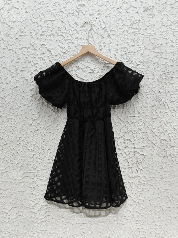 Ladies one shoulder lantern sleeve sexy backless dress