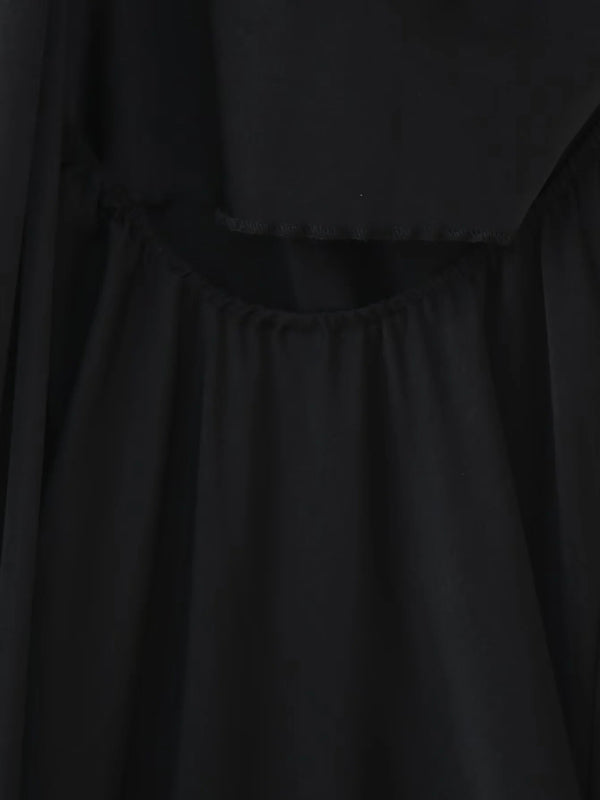 simple single shoulder floor-length dress