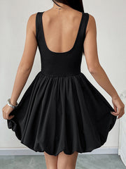 Sleeveless Floral Miniskirt Vest Dress