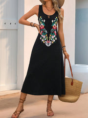 Sleeveless Printed Dress